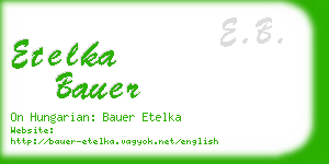 etelka bauer business card